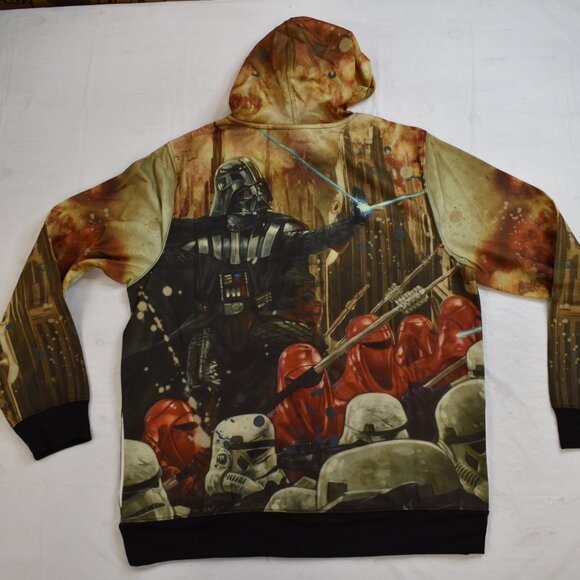 Star Wars Mens Darth Vader Epic Lord Sublimated Hoodie New XL - Picture 2 of 5